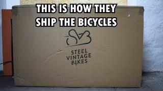 BIKE VINTAGE -This is how they ship the bikes" STEEL VINTAGE BIKES" -