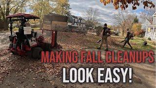 Fall Cleanup Made EASY With A 3 Man Crew And A Ventrac!