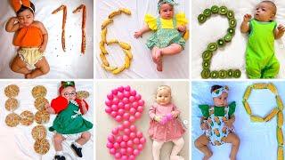 BABY Monthly (1- 12) Photoshoot Ideas- Baby month by month pictures- Baby photoshoot ideas- Part 1