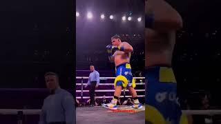 ANDY RUIZ BLASTS   LUIS ORTIZ WITH A COUNTER SHOT KNOCKED ORTIZ DOWN 