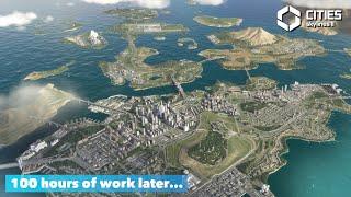 100 hours of work - 1 Mega Region - 2 Cities in Cities Skylines 2 Showcase