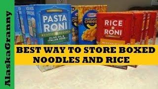 Best Way To Store Packaged Noodles and Rice Mixes- Prepping Food Stockpile Cheap and Easy Plan