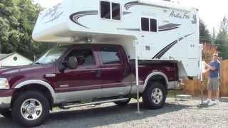 How to load a truck camper onto a pickup truck