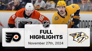 NHL Highlights | Flyers vs. Predators | November 27, 2024