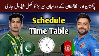 Pakistan Tour Of Afghanistan Schedule 2023 | Pak Vs Afg Odi Series Schedule 2023 | pak Vs Afg