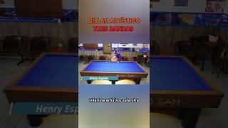 Billar artístico tres bandas, billar de fantasía #billar #billiards #carambola