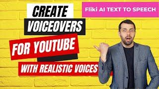 Fliki text to speech | How to use fliki ai to create realistic voices for youtube videos