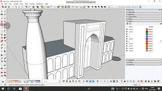 ozbek arhitekturasi,Uzbek architecture,sketchup 2015 and sketchup 2019 DESIGN the historic building