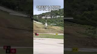 Safest landing at st. Barths  #shorts #aviation #planes #avgeek