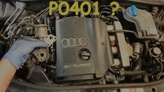 EGR ( air injection ) valve 1.8T Audi A6 Cleaning / Replacement C5 - P0401