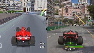 Evolution of Turn 1 at Monaco in F1 Racing Games (1996 - 2024)