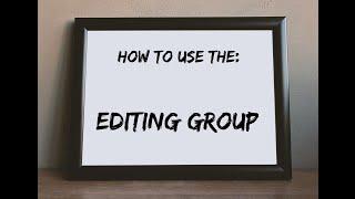 How To Use The Editing Group In MS Publisher.