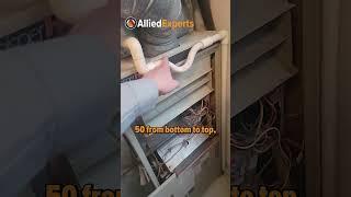 Getting measurements in utility room for HVAC replacement - calculating space! #energy #home #hvac