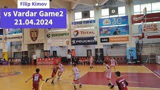 Filip Kimov Highlights vs Vardar Game2 Playoffs 21.04.2024