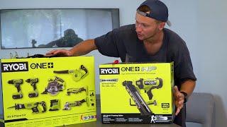 Unboxing Ryobi's Largest Combo Kit & Framing Nail Gun!