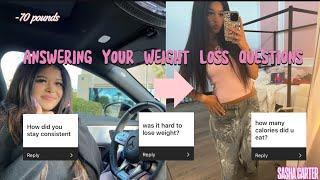 ANSWERING UR GUYS WEIGHT LOSS QUESTIONS! - sasha carter