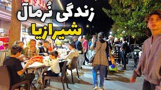 Normal Night Shiraz - Walking Tour on North  - IRAN 2024 فلکه گاز شیراز