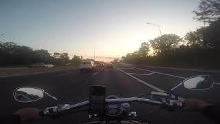 Motorcycle given way on the highway