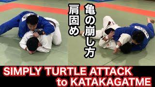 【寝技】亀の崩し方と肩固め　Simply Turtle Attack to Kata-gatame