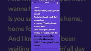 Hey Daddy (Daddy’s Home) - Usher #lyrics #raplyrics #spotify #hiphoplyrics