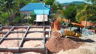 Prep Clearing the Ground Between the Squares to Building Concrete Pour for my new 15x25 house