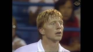 Here is the fourth set of the match between B.Becker and B.Gilbert in the 1987 Us Open Round of 16