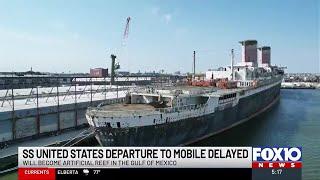 SS United States delayed in departure to Mobile