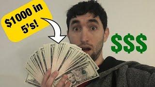 Counting $1000 in 5's (Searching for Star Notes)