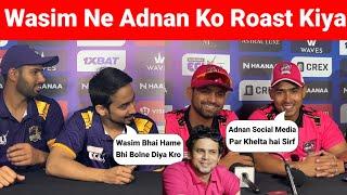 ECL SEASON 2: Rajasthan Vs Kolkata || Wasim Epic Reply to Adnan Sheikh On Zayn Saifi Catch