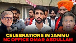 Celebrations in Jammu NC office Omar Abdullah