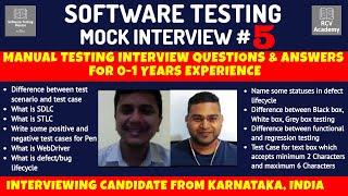 Software Testing Interview Questions for 0-1 Years Experience - Software Testing Mock Interview