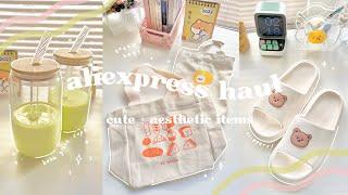  cute & aesthetic aliexpress haul // unboxing useful items + gifts!