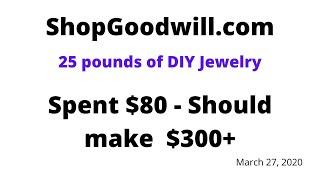 Unboxing 25 pounds of jewelry from ShopGoodwill.com - All for resale or crafting