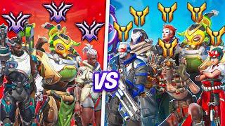 3 CHAMPIONS vs 6 GOLDS  - Who wins?! (Overwatch 2)