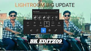 Big update in Lightroom mobile latest version BK EDITZ09  #lightroom #youtube #viral