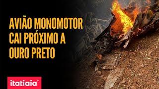 AVIÃO MONOMOTOR QUE COMBATIA INCÊNDIOS FLORESTAIS CAI PRÓXIMO À CIDADE DE OURO PRETO-MG