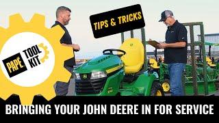 Bringing Your John Deere In For Service