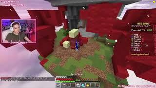 NEVER Team on Hannah Rose in Bedwars...