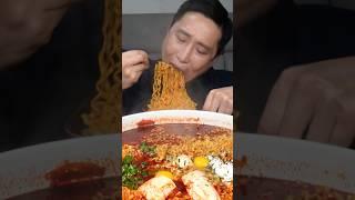 순두부 불닭볶음탕면 10개 매운 김치 라면 먹방 면상호
