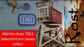 Rostiger Märklin Kran 7051 bekommt ein zweites Leben