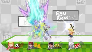 Super Smash Brothers Wii U - All DLC characters - Lucas, Roy, Ryu and Mewtwo