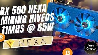 RX 580 NEXA Mining HiveOS 11mhs @ 65w