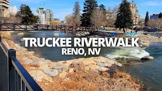 Exploring Truckee Riverwalk in Downtown Reno, Nevada USA Walking Tour #truckeeriverwalk #reno