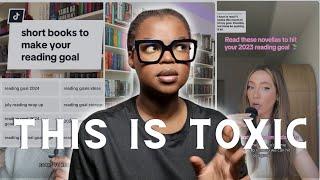 the problem with booktube, booktok, and book culture: toxic reading goals | I'M BACK + rant