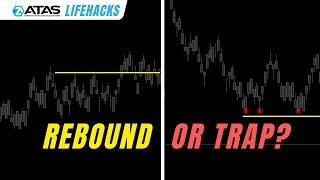 Rebound Trading Strategy with Horizontal Lines on ATAS platform