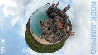 Waimea Bay Rock Jumping - VR180 6K 3D