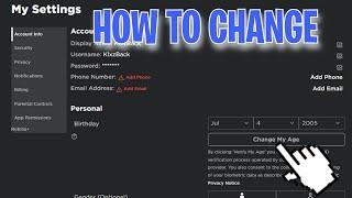 How To CHANGE YOUR BIRTHDAY Even If Under 13 On Roblox! (Change Your Age If Under 13) *Working*