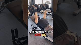 이렇게 했더니 가슴이 좋아졌어요!! | 인클라인덤벨프레스 3가지 꿀팁