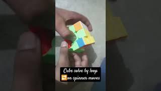 cube solve in spinner moves with perfect loop 