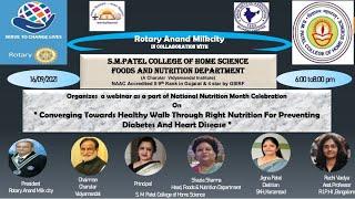 Rotary Anand Milkcity & S.M Patel College Of Home Science | Webinar | 16th Sep. 2021 6:00 PM